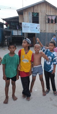 Boys from the Bajau Laut community